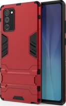 Samsung Galaxy Note 20 Ultra Hoesje - Mobigear - Kickstand Serie - Hard Kunststof Backcover - Rood - Hoesje Geschikt Voor Samsung Galaxy Note 20 Ultra