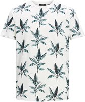 Jack & Jones T-shirt Jprblabeach Ss Tee Aop Ltn 12187869 Egret/reg Fit Mannen Maat - M