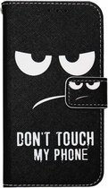 - ADEL Kunstleren Book Case Pasjes Portemonnee Hoesje Geschikt voor Samsung Galaxy A32 - Don't Touch My Phone