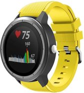 Siliconen Smartwatch bandje - Geschikt voor  Garmin Vivoactive 3 siliconen bandje - geel - Horlogeband / Polsband / Armband