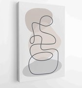 Abstract wall art vector collection. Abstract organic shape Art design for poster, print, cover, wallpaper, Minimal and natural wall art. 4 - Moderne schilderijen – Vertical – 1820