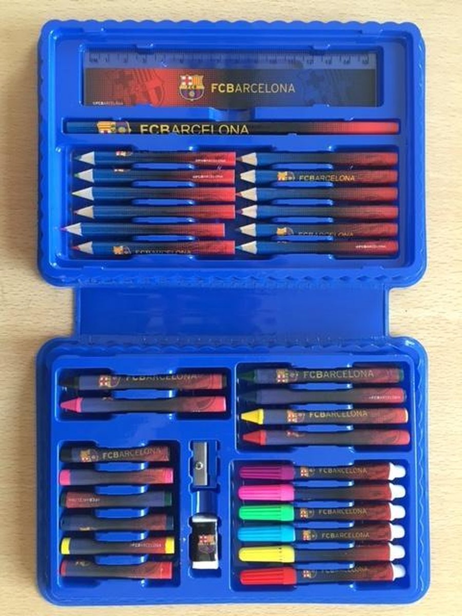 Stylo Plume Officiel FC Barcelone BARCA - Encre Bleue, Pointe 0.5 Mm, Métal, Rétractable - Cadeau Fan De Football, écriture élégante - 2