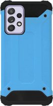 - WLONS Rubber Kunststof Bumper Case Hoesje Geschikt voor Samsung Galaxy A72 - Blauw