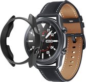 Strap-it TPU case - zwart bescherm hoesje geschikt voor Samsung Galaxy Watch 3 45mm - zwarte beschermhoes voor Galaxy Watch 3 45mm