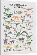 Educatieve poster (Canvas) - Taal het dinosaurus alfabet - 75 x 100 cm