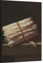 Stilleven met asperges, Adriaen Coorte - Foto op Canvas - 30 x 40 cm