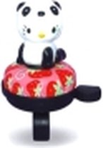 fietsbel Panda staal rood/zwart/wit