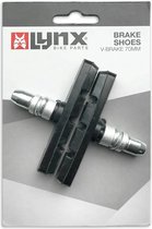 remblokken V-brake 70 x 12,5 mm zwart 2 stuks