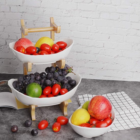 Fruitetagère 3 verdiepingen fruitmand metalen fruitschaal voor meer