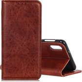 Samsung Galaxy A50 Hoesje - Mobigear - Cowboy Serie - Kunstlederen Bookcase - Bruin - Hoesje Geschikt Voor Samsung Galaxy A50