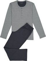 SCHIESSER heren pyjama - O-hals met knoopjes - grijs - Maat: XL