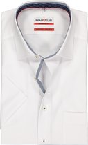 MARVELIS Modern Fit overhemd - korte mouw - wit (contrast) - Strijkvrij - Boordmaat: 39