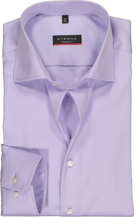 ETERNA modern fit overhemd niet doorschijnend twill heren overhemd lila . bol