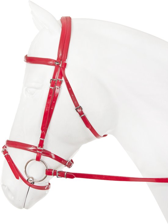Horka Hoofdstel Pvc Flashy Rood - Rood - paard