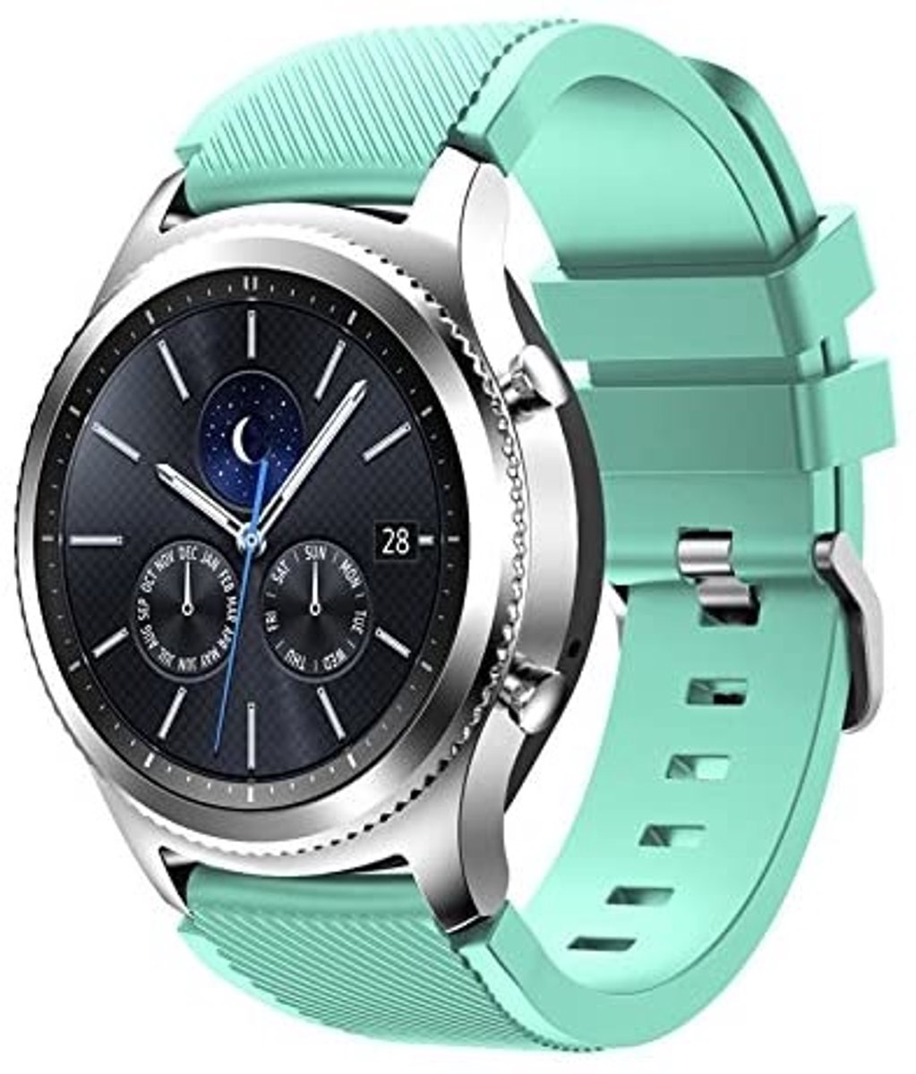 Geschikt voor Samsung Gear S3 siliconen bandje - aqua - 46mm