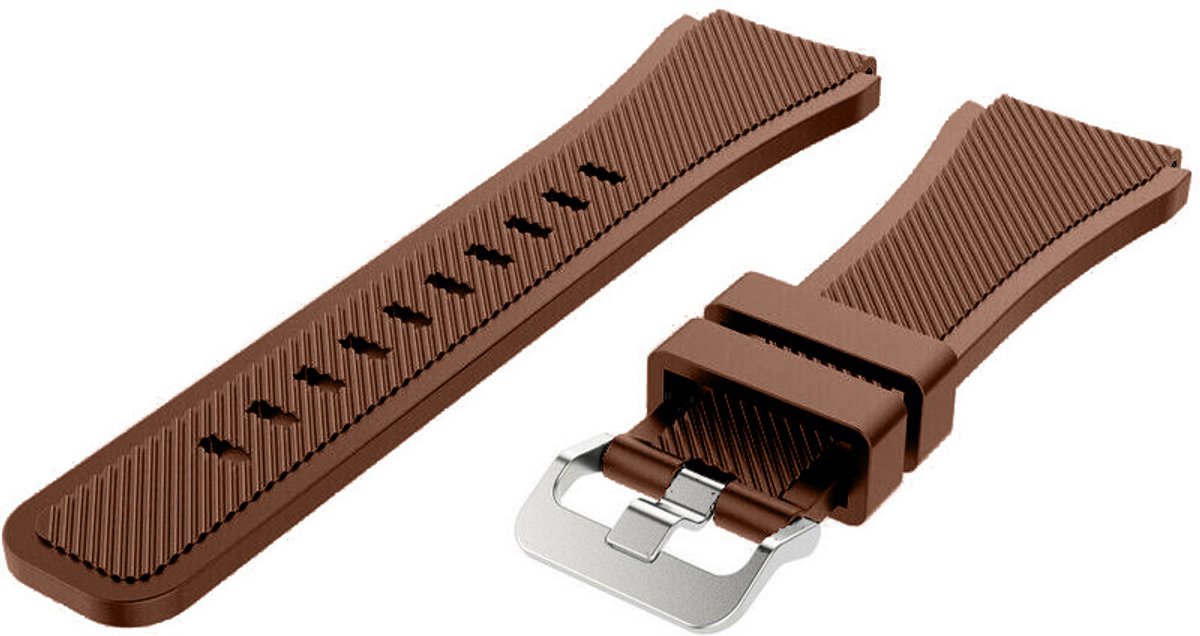Siliconen bandje – geschikt voor Xiaomi Amazfit GTS (42mm) – koffiebruin
