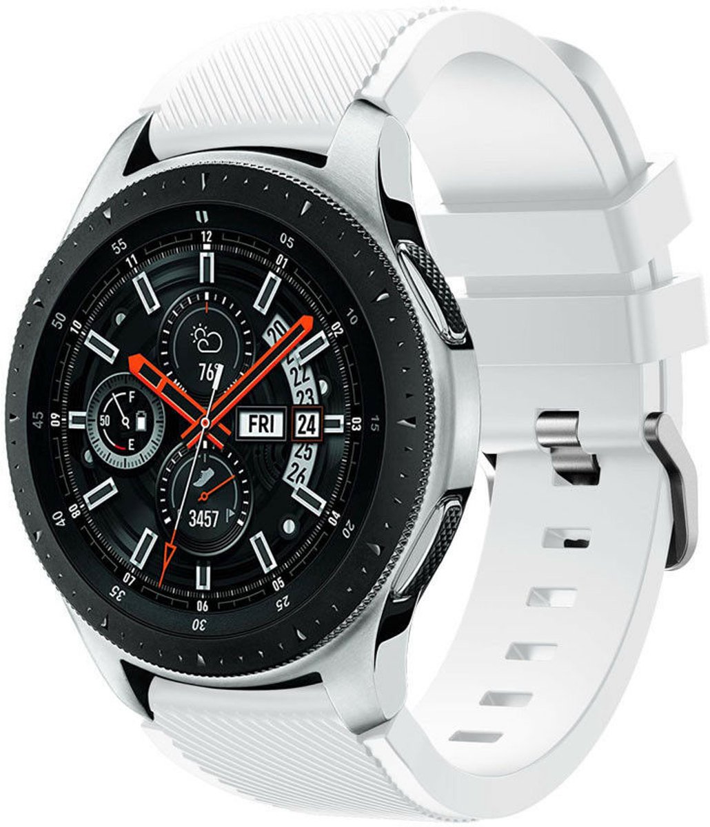 Geschikt voor Samsung Galaxy Watch silicone band - wit - 41mm / 42mm