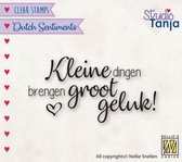 SENC015 - Nellie Snellen Clearstamp Sentiments - tekst Nederlands - Kleine dingen brengen groot geluk!
