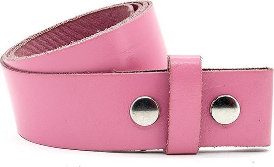 Bitterheid Grap voordeel Thimbly Belts Dames riem met drukkers roze - dames riem - 4 cm breed - Roze  - Echt... | bol.com