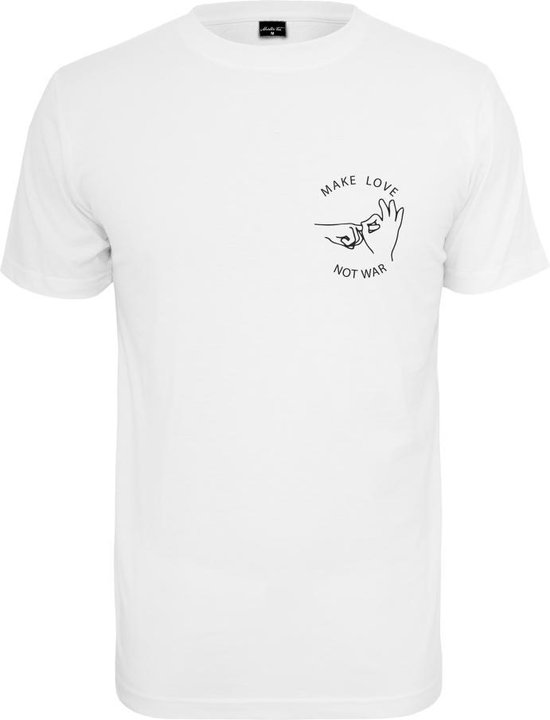 Mister Tee - Make Love Heren T-shirt - 2XL - Wit