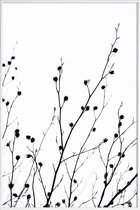 JUNIQE - Poster in kunststof lijst Winter Silhouettes 2 -20x30 /Wit &