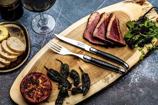Laguiole Style de Vie Steakmessen Premium Line - 6-delig - Zwart - Laguiole Style de Vie
