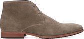 Manfield - Heren - Taupe suède veterboots - Maat 41