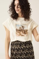 Garcia T-shirt T Shirt Met Fotoprint G10001 6588 Vanilla Ice Dames Maat - XS