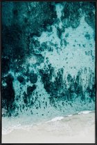 JUNIQE - Poster met kunststof lijst Beach Patterns -13x18 /Grijs &