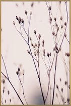 JUNIQE - Poster met kunststof lijst Wild Flower Pastel 3A Beige -40x60