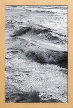 JUNIQE - Poster met houten lijst Take Me Surfing -13x18 /Grijs & Wit