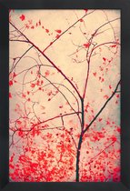 JUNIQE - Poster in houten lijst Red October -30x45 /Blauw & Bruin