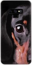 - ADEL Siliconen Back Cover Softcase Hoesje Geschikt voor Samsung Galaxy Note 9 - Teckel Hond