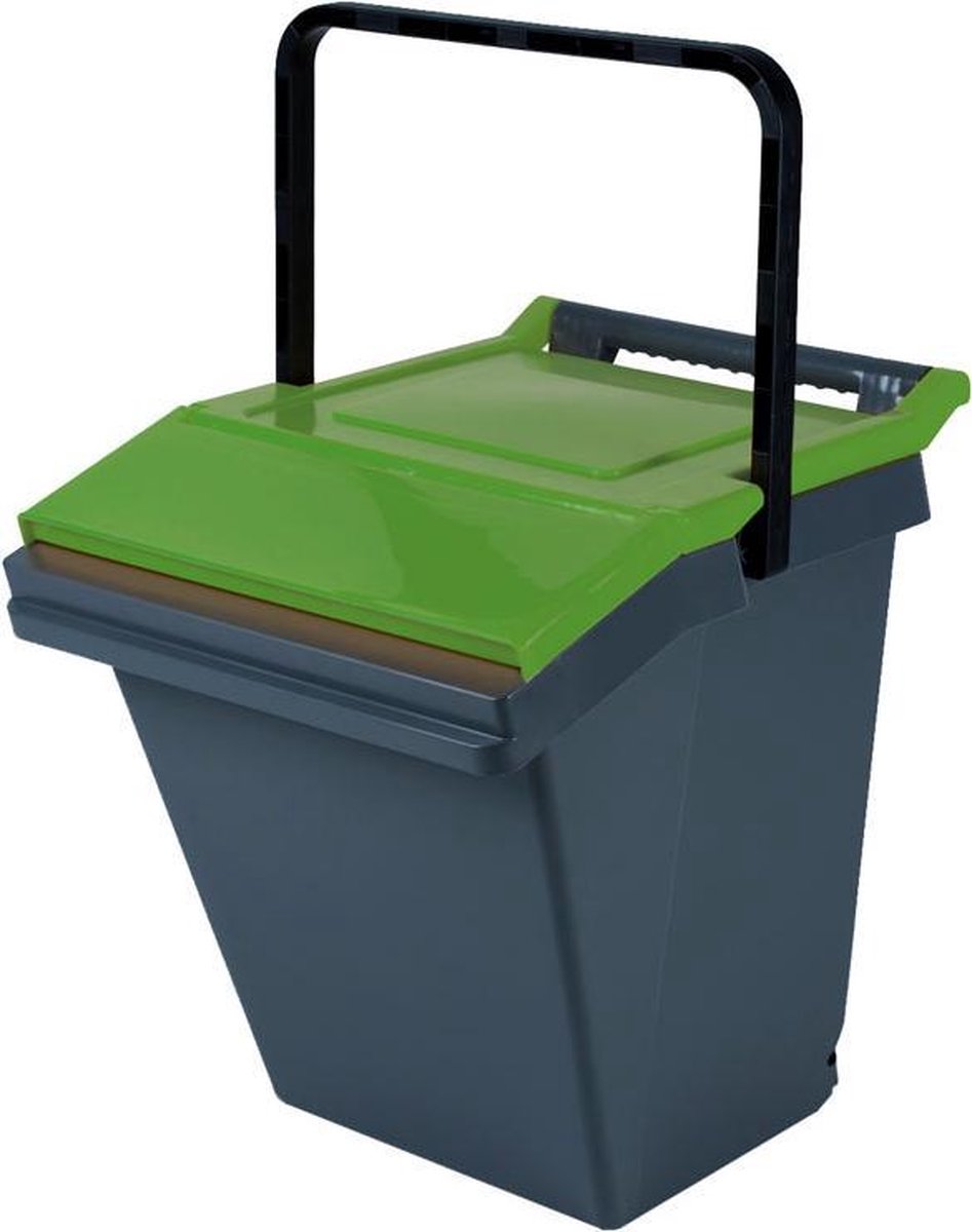 Easytech stapelbare afvalbak groen 40 liter | Voor GFT-afval