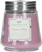 Greenleaf Geurkaars Prosecco Plum 8 Cm Wax/glas Paars