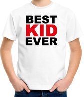 Best kid ever cadeau t-shirt wit voor kinderen/kids - unisex - jongens / meisjes XS (110-116)