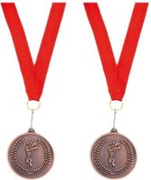 Crimineel poeder aansluiten 8x stuks sportprijzen - Bronzen medaille derde prijs aan rood lint | bol.com