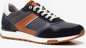 Van Beers leren heren veterschoenen - Blauw - Maat 44 - Echt leer - Uitneembare zool