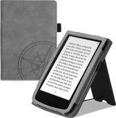 kwmobile flip cover voor Pocketbook Touch Lux 4/Lux 5/Touch HD 3/Color (2020) - Book case met magnetische sluiting - Hoes voor e-reader in grijs