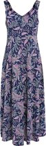 Cassis - Female - Lange jurk met kasjmierprint  - Marineblauw