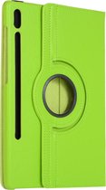 Case2go - Tablet hoes geschikt voor Samsung Galaxy Tab S7 Plus (2020) - Draaibare Book Case Cover - 12.4 Inch - Groen