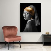 Poster Meisje met de Parel Goud - Papier - Meerdere Afmetingen & Prijzen | Wanddecoratie - Interieur - Art - Wonen - Schilderij - Kunst