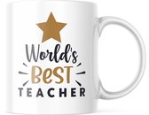 Mok Worlds best teacher | Juf Bedankt Cadeau | Meester Bedankt Cadeau | Leerkracht Bedankt Cadeau | Einde schooljaar Bedankt Cadeau