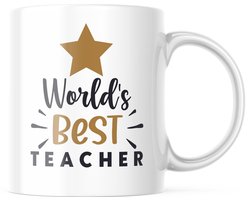 Beste Leraar ter Wereld Koffiemok | Cadeau voor Leraar | Bedankje voor Docent | Einde Schooljaar Cadeau | 330ml Keramische Beker