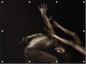 Artistieke Gouden Man - Foto op Tuinposter - 100 x 75 cm