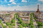 Panorama van Parijs vanaf de Arc de Triomphe - Foto op Tuinposter - 120 x 80 cm