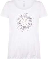 Zoso T-shirt Daisy 214 White Black 0016/0000 Dames Maat - S
