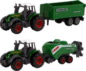 Kids Globe Farming Tractor met Aanhanger Assorti