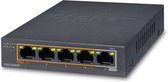 PLANET FSD-504HP netwerk-switch Unmanaged Fast Ethernet (10/100) Power over Ethernet (PoE) Zwart