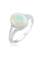 Elli Women's Lady Ring 925 Silver 1 Opal 56 Zilver 32020179